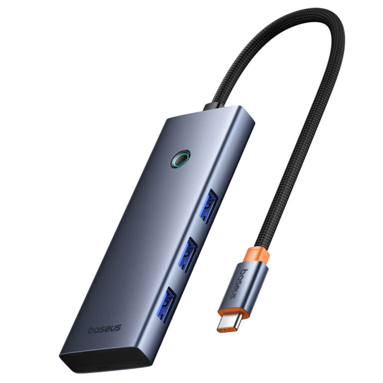 Baseus UltraJoy 7-in-1 USB-C Hub - 4K 60Hz - 100 Watt opladen - Docking station - Space Grey - Afbeelding 6