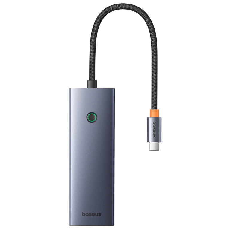 Baseus UltraJoy 7-in-1 USB-C Hub - 4K 60Hz - 100 Watt opladen - Docking station - Space Grey - Afbeelding 4