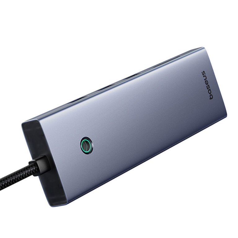 Baseus UltraJoy 10-in-1 USB-C Hub - 4K 60Hz - 100 Watt opladen - Docking station - Space Grey - Afbeelding 10