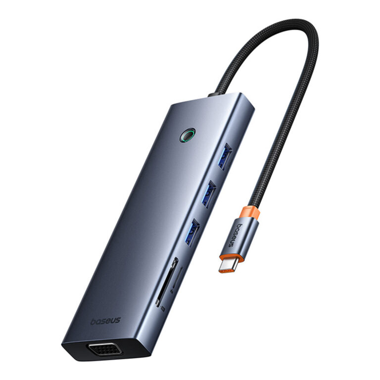 Baseus UltraJoy 10-in-1 USB-C Hub - 4K 60Hz - 100 Watt opladen - Docking station - Space Grey - Afbeelding 9