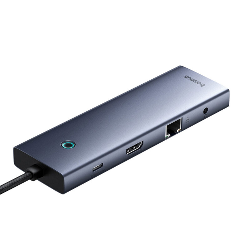 Baseus UltraJoy 10-in-1 USB-C Hub - 4K 60Hz - 100 Watt opladen - Docking station - Space Grey - Afbeelding 8