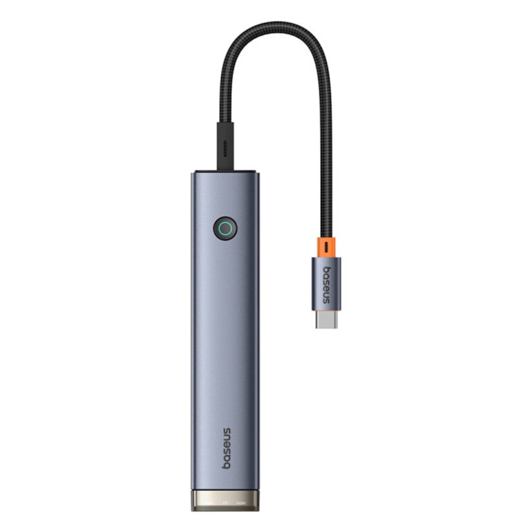 Baseus UltraJoy Air 6-in-1 USB-C Hub - 4K 60Hz - 100 Watt opladen - Docking station - Space Grey - Afbeelding 2