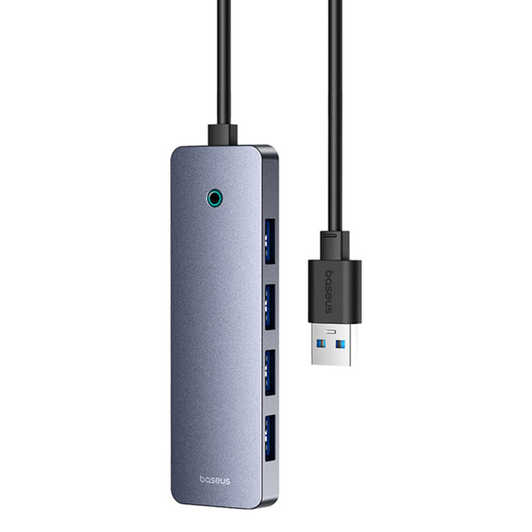 Baseus UltraJoy Lite 5-in-1 USB-A Hub - 150 cm - Docking station - Space Grey - Afbeelding 5