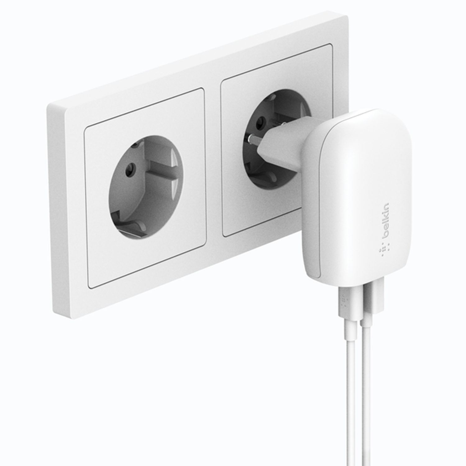 Belkin Boost↑Charge™ Dual USB -C (25W) en USB-A (12W) Wall Charger - 37W - Wit - Afbeelding 5