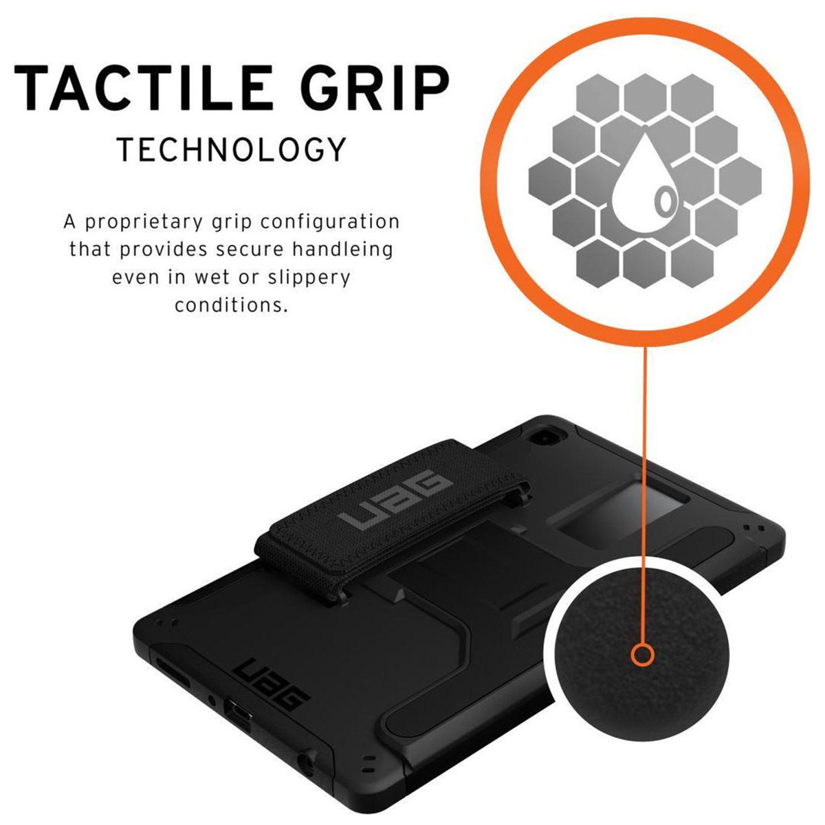UAG Scout Backcover Handstrap Samsung Galaxy Tab A7 Lite - Zwart - Afbeelding 9