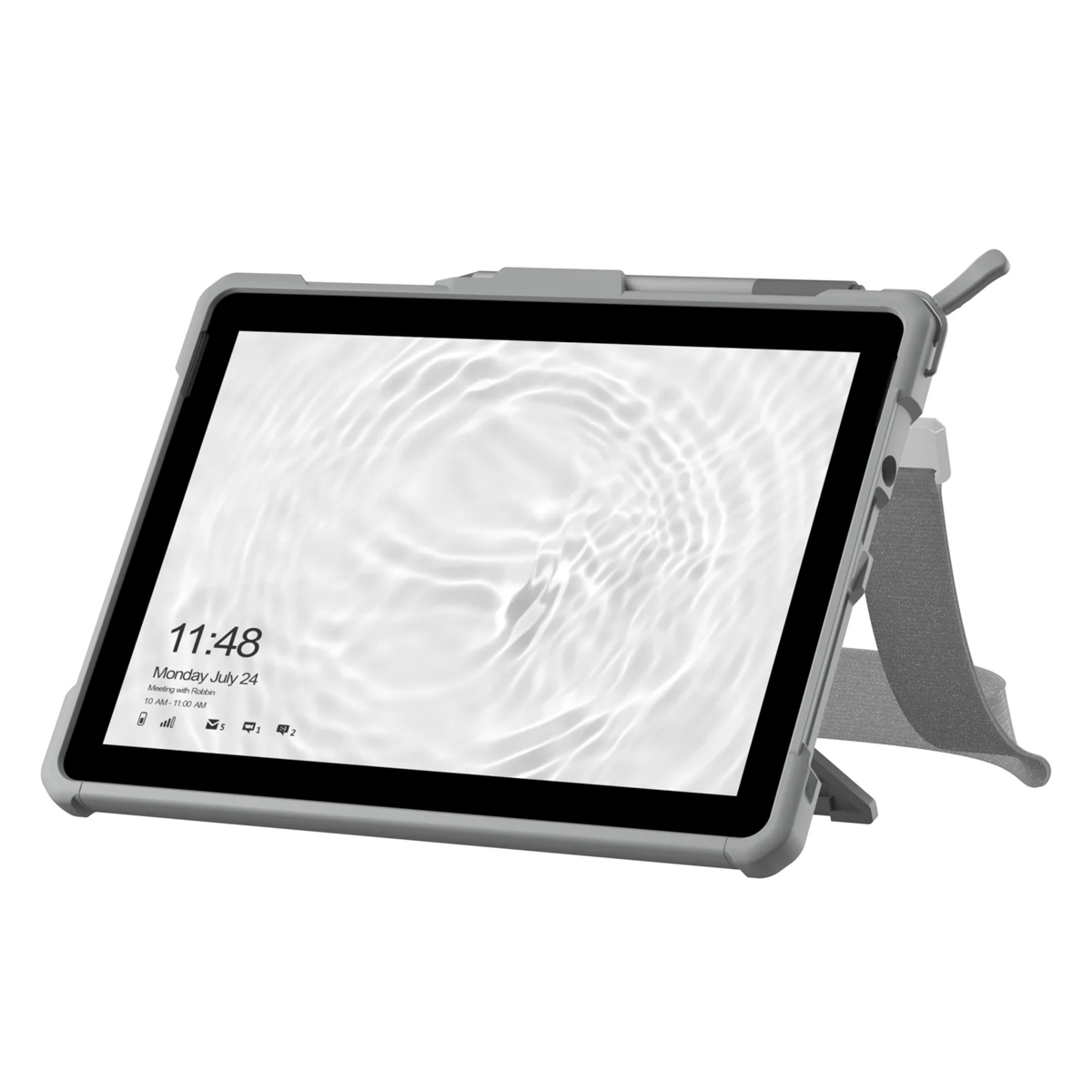 UAG Plasma Healthcare backcover met strap en schouderband Microsoft Surface Go / Go 2 / Go 3 / Go 4 - Wit / Grijs - Afbeelding 2