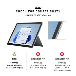 UAG Plasma Healthcare backcover met strap en schouderband Microsoft Surface Go / Go 2 / Go 3 / Go 4 - Wit / Grijs