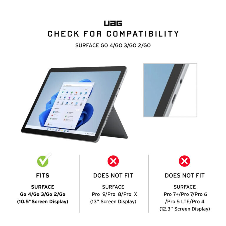 UAG Plasma Healthcare backcover met strap en schouderband Microsoft Surface Go / Go 2 / Go 3 / Go 4 - Wit / Grijs - Afbeelding 2