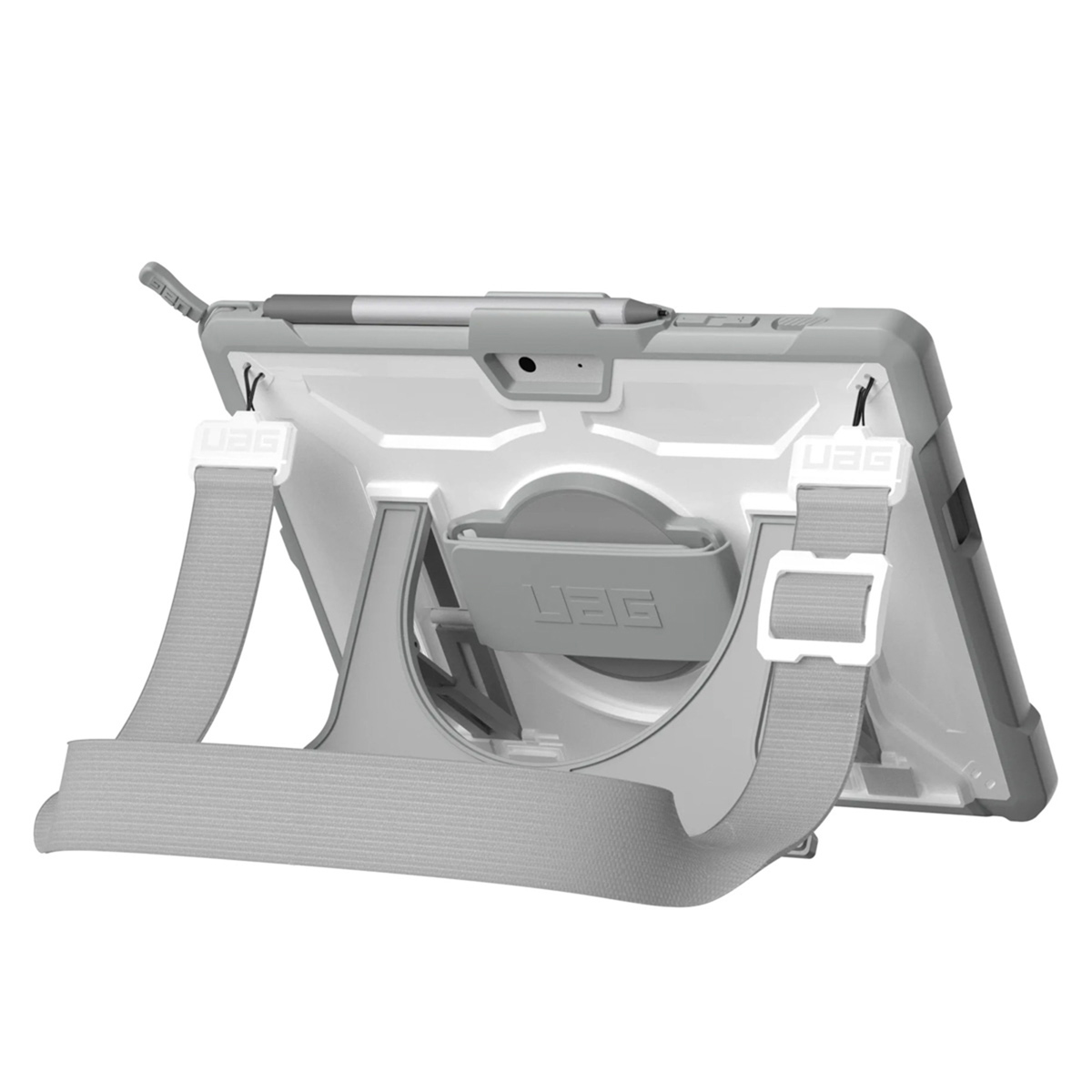 UAG Plasma Healthcare backcover met strap en schouderband Microsoft Surface Go / Go 2 / Go 3 / Go 4 – Wit / Grijs