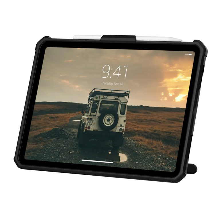 UAG Scout backcover met KickStand en Handstrap Apple iPad 11 (2025 A16 / iPad 10 (2022) in fabrieksverpakking - Zwart - Afbeelding 10
