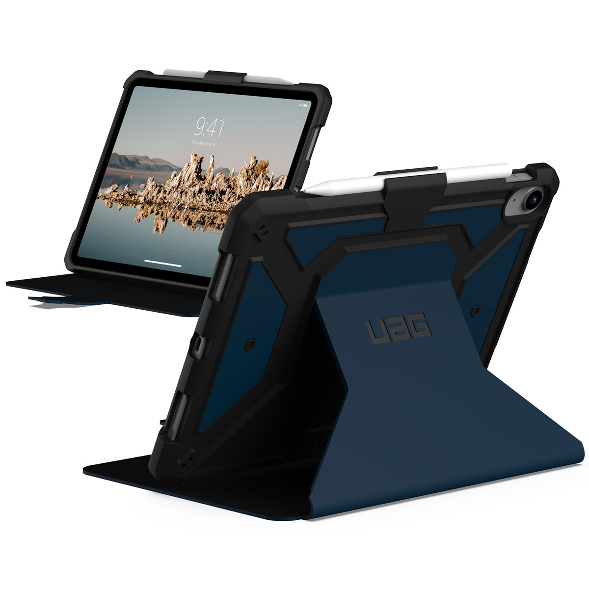UAG Metropolis Bookcase Apple iPad 11 (2025) 11 inch A16 / iPad 10 (2022) 10.9 inch - Blauw - Afbeelding 2