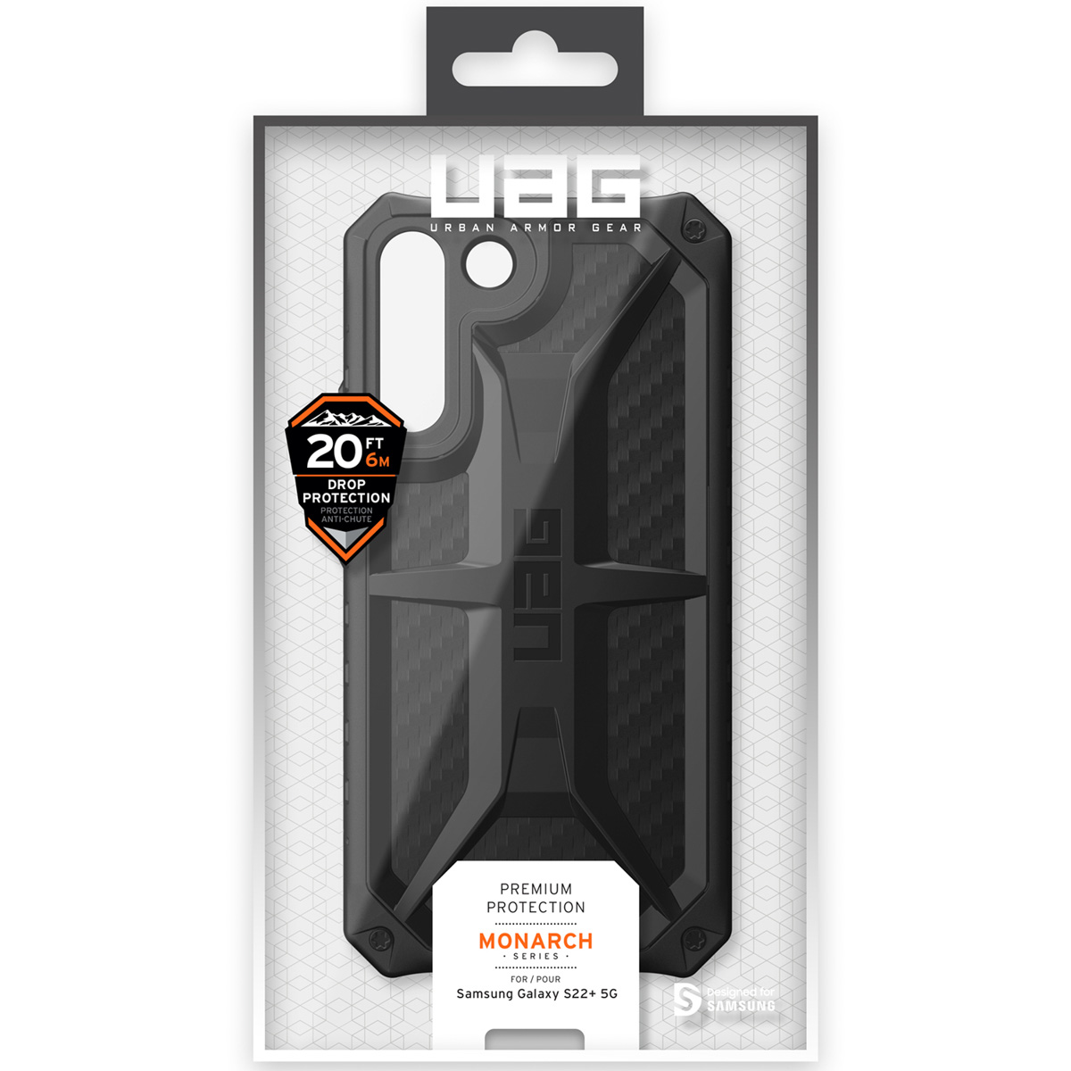UAG Monarch Backcover Samsung Galaxy S22 Plus - Carbon Fiber - Afbeelding 2