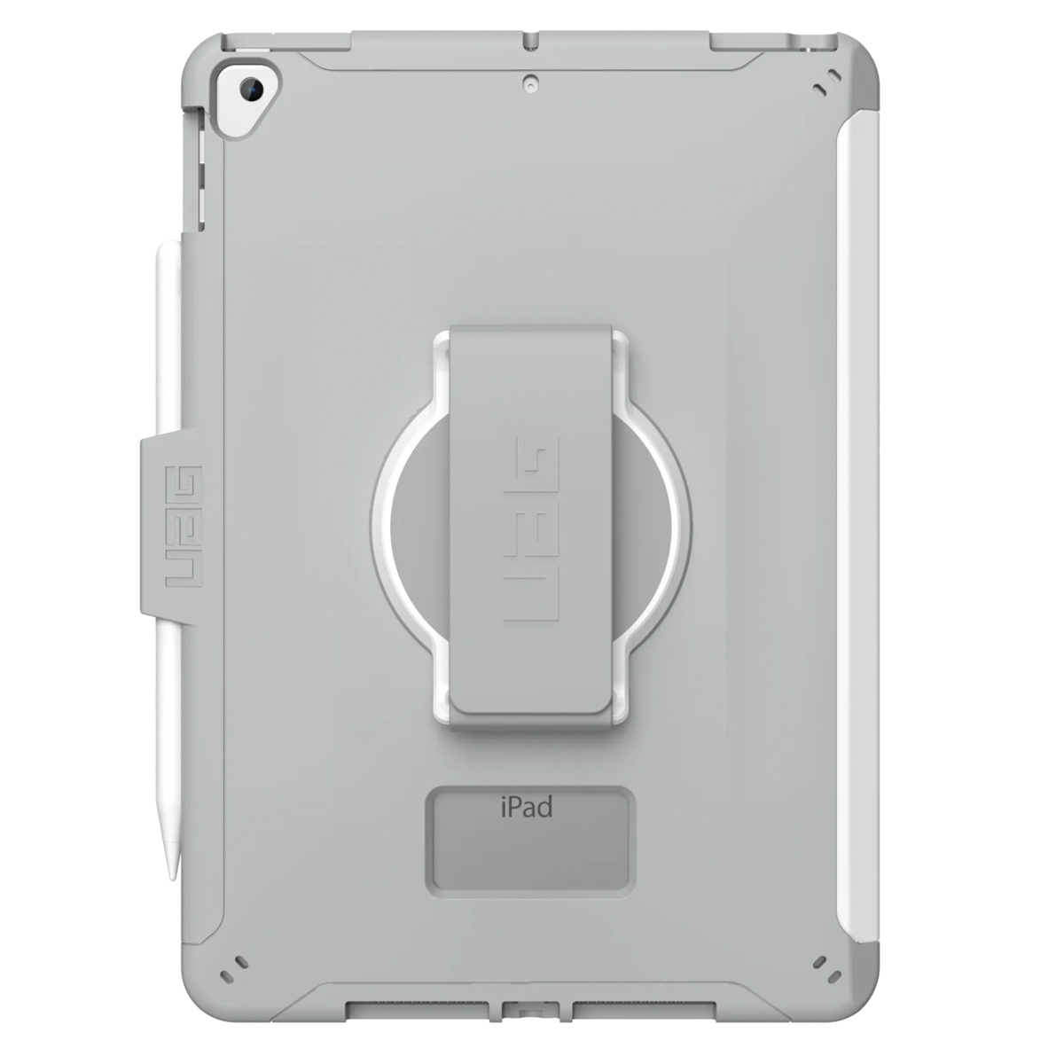 UAG Scout Healthcare backcover met strap Apple iPad 9 (2021) 10.2 inch / iPad 8 (2020) 10.2 inch / iPad 7 (2019) 10.2 inch – Wit / Grijs