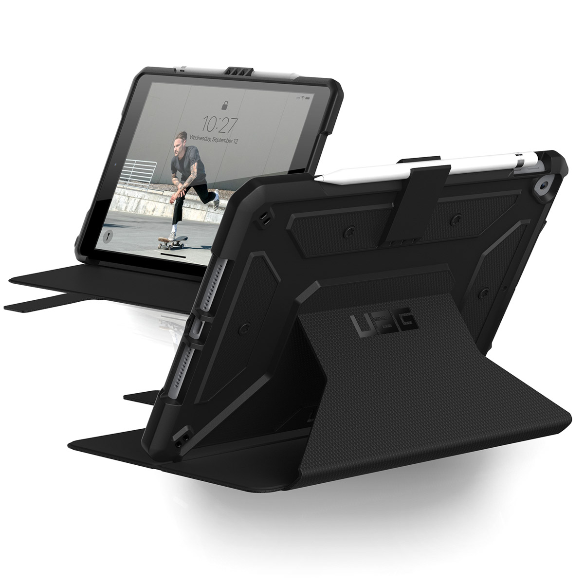 UAG Metropolis Bookcase Apple iPad 9 (2021) 10.2 inch / iPad 8 (2020) 10.2 inch / iPad 7 (2019) 10.2 inch – Zwart