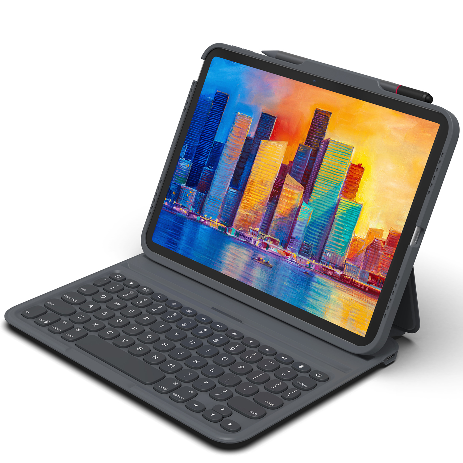 ZAGG Pro Keys Keyboard Bookcase Apple iPad 11 (2025) 11 inch A16 / iPad 10 (2022) 10.9 inch - Zwart / Grijs - Afbeelding 10