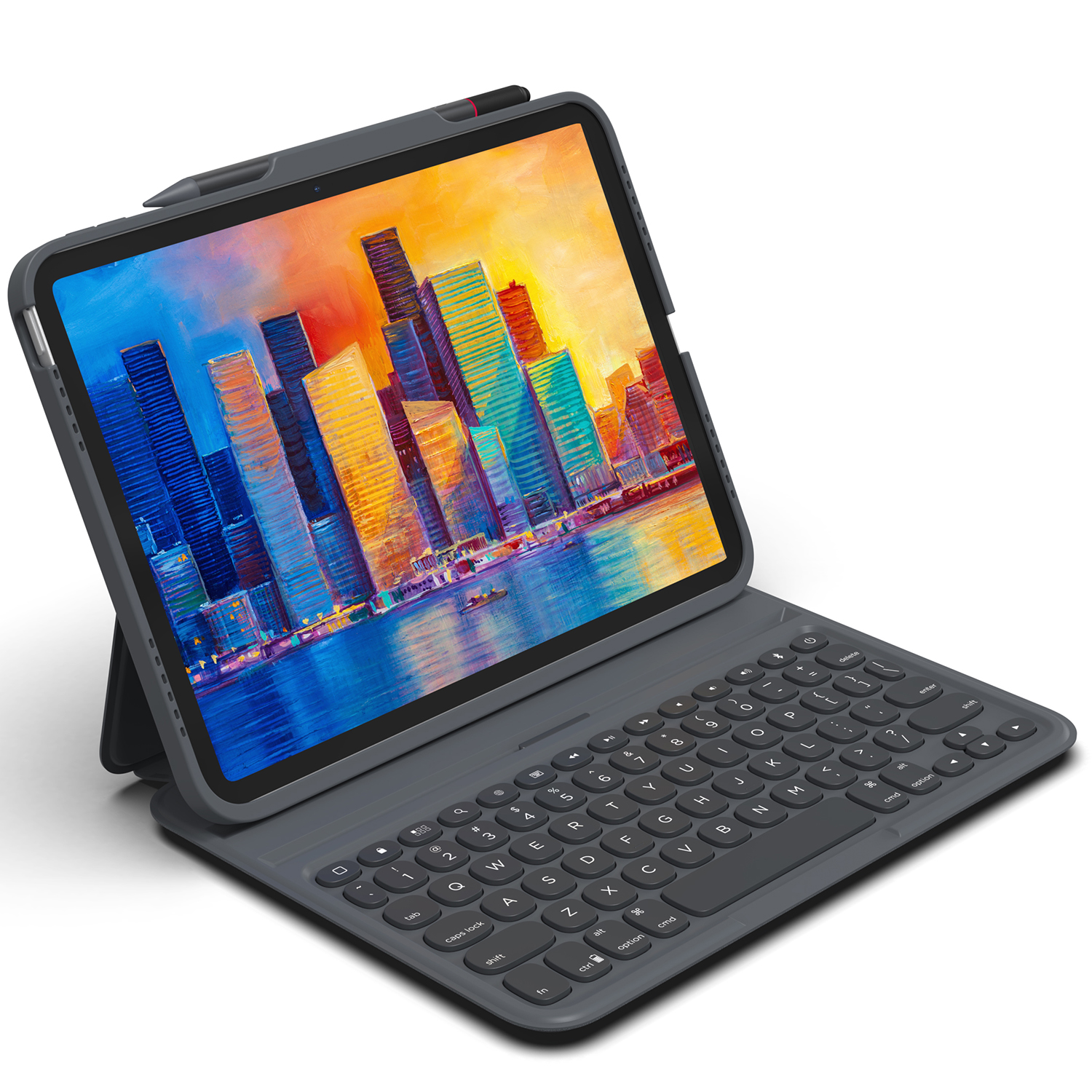 ZAGG Pro Keys Keyboard Bookcase Apple iPad 11 (2025) 11 inch A16 / iPad 10 (2022) 10.9 inch - Zwart / Grijs - Afbeelding 5