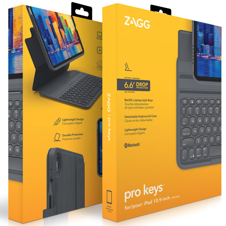 ZAGG Pro Keys Keyboard Bookcase iPad 11 (2025) 11 inch / iPad 10 (2022) 10.9 inch - Zwart / Grijs - Afbeelding 9