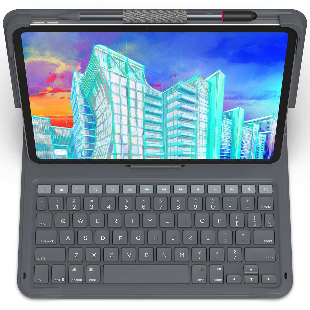 ZAGG Messenger Folio 2 Keyboard Case Apple iPad 11 (2025) 11 inch A16 / iPad 10 (2022) 10.9 inch - Charcoal - Afbeelding 8