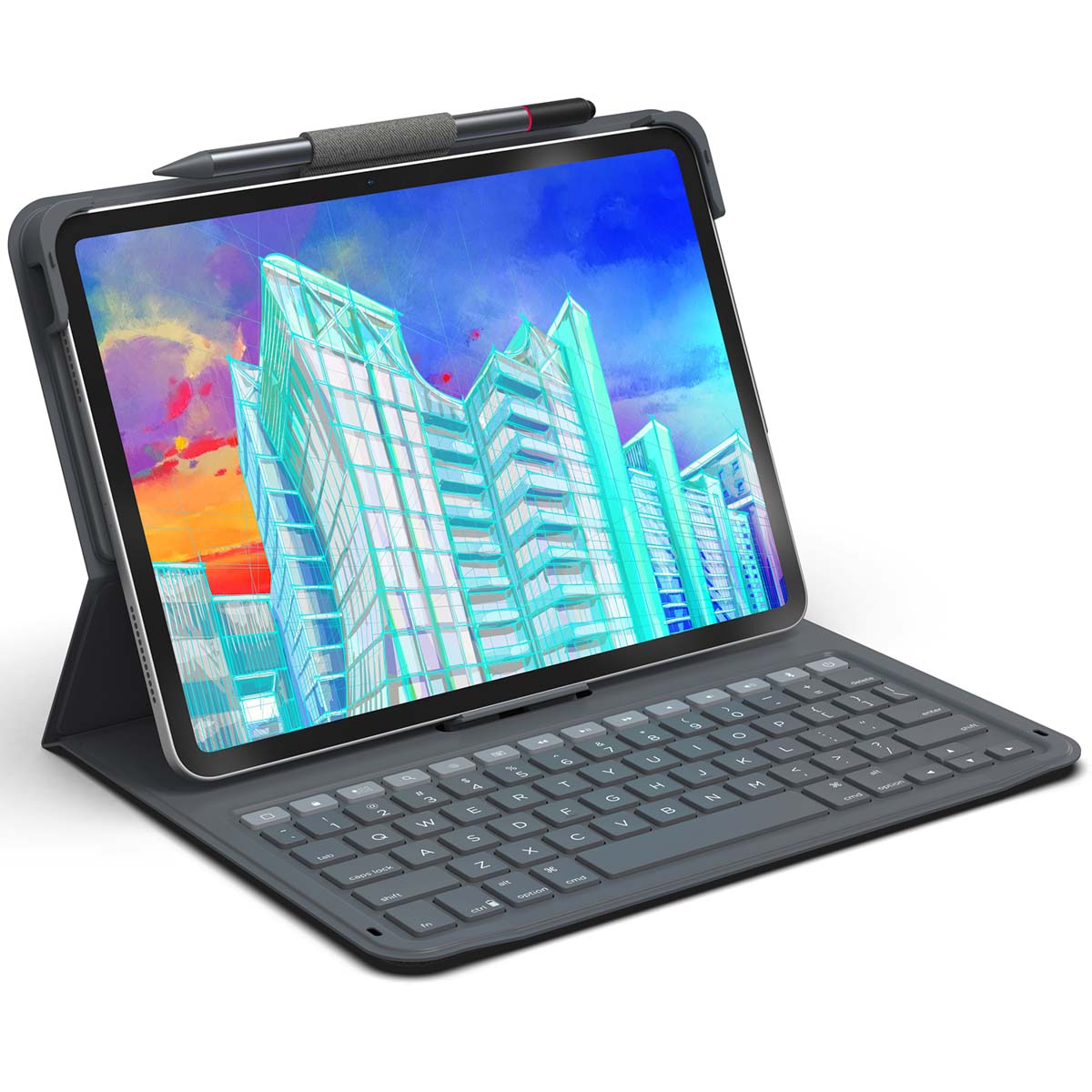 ZAGG Messenger Folio 2 Keyboard Case Apple iPad 11 (2025) 11 inch A16 / iPad 10 (2022) 10.9 inch - Charcoal - Afbeelding 8