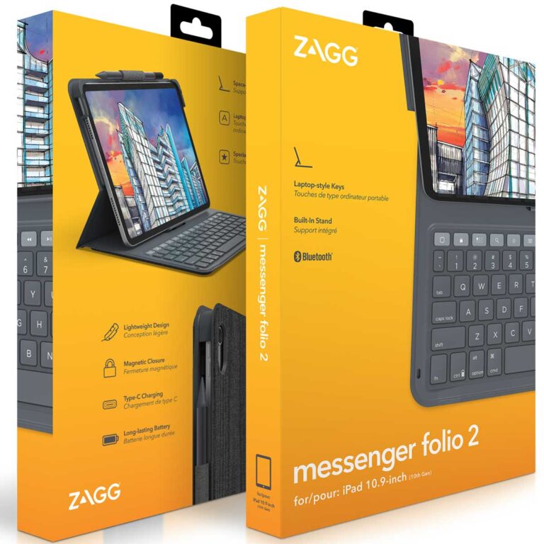 ZAGG Messenger Folio 2 Keyboard Case iPad 11 (2025) 11 inch / iPad 10 (2022) 10.9 inch - Charcoal - Afbeelding 10