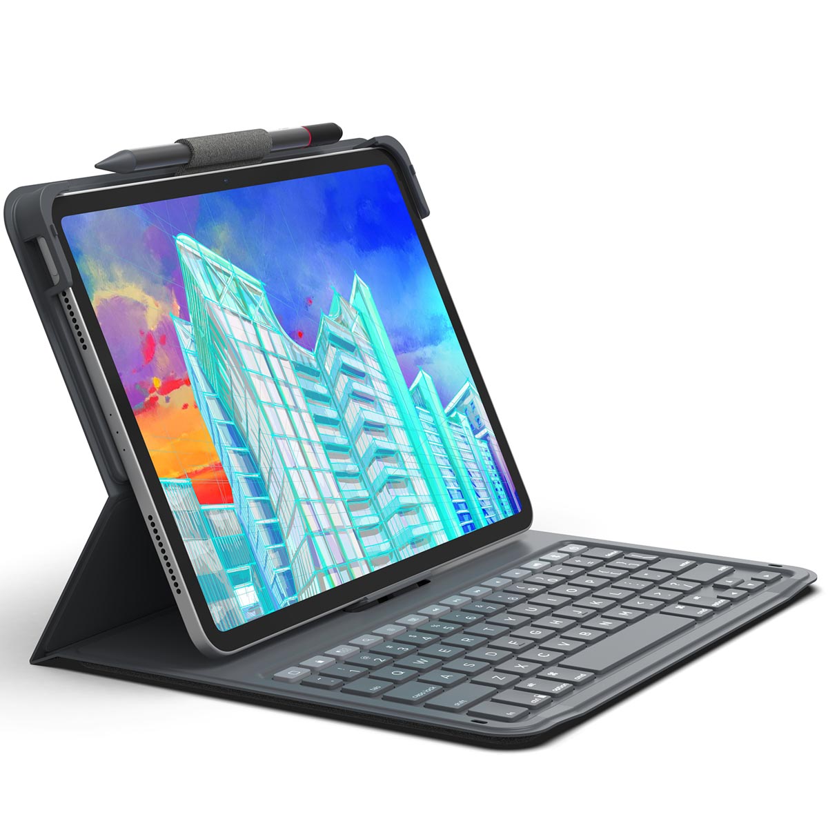 ZAGG Messenger Folio 2 Keyboard Case Apple iPad 11 (2025) 11 inch A16 / iPad 10 (2022) 10.9 inch - Charcoal