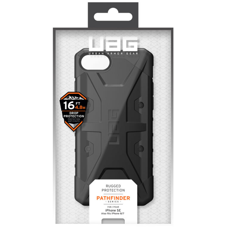 UAG Pathfinder Backcover Apple iPhone SE (2022 / 2020) / 8 / 7 / 6(s) - Zwart - Afbeelding 2