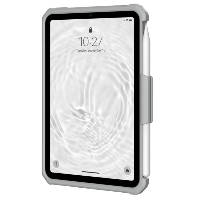 UAG Scout Healthcare backcover met stand en strap Apple iPad Mini 7 (2024) / iPad Mini 6 (2021) - Wit / Grijs - Afbeelding 9