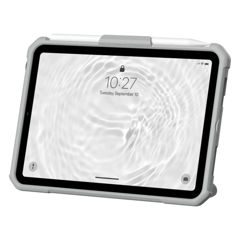 UAG Scout Healthcare backcover met stand en strap Apple iPad Mini 7 (2024) / iPad Mini 6 (2021) - Wit / Grijs - Afbeelding 4