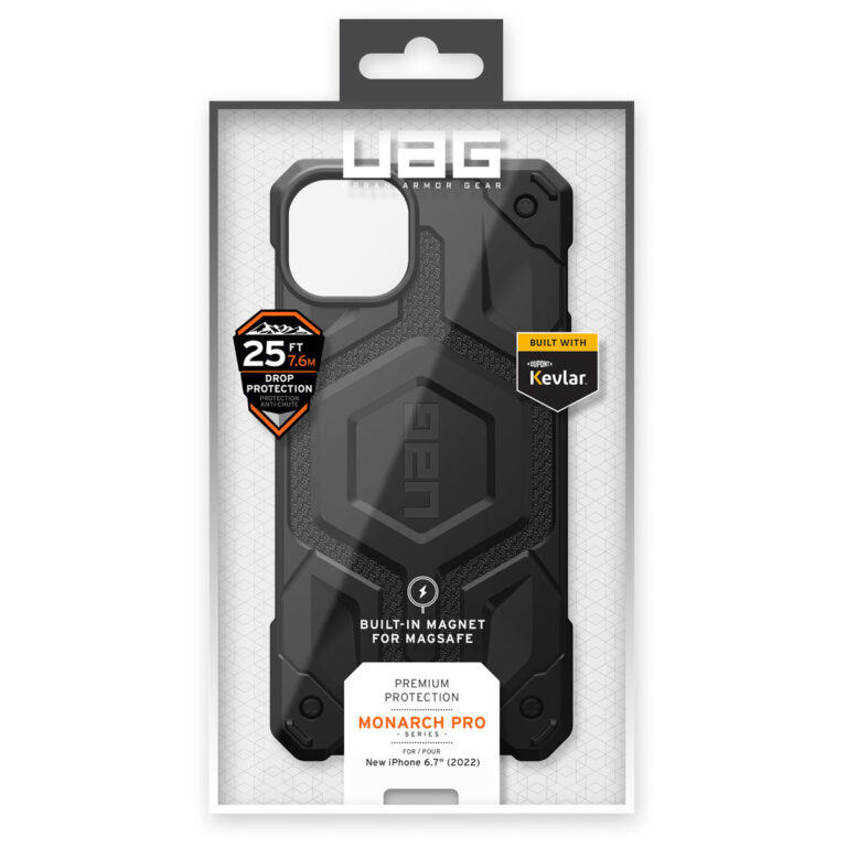 UAG Monarch Backcover MagSafe Apple iPhone 14 Plus - Kevlar Black - Afbeelding 2