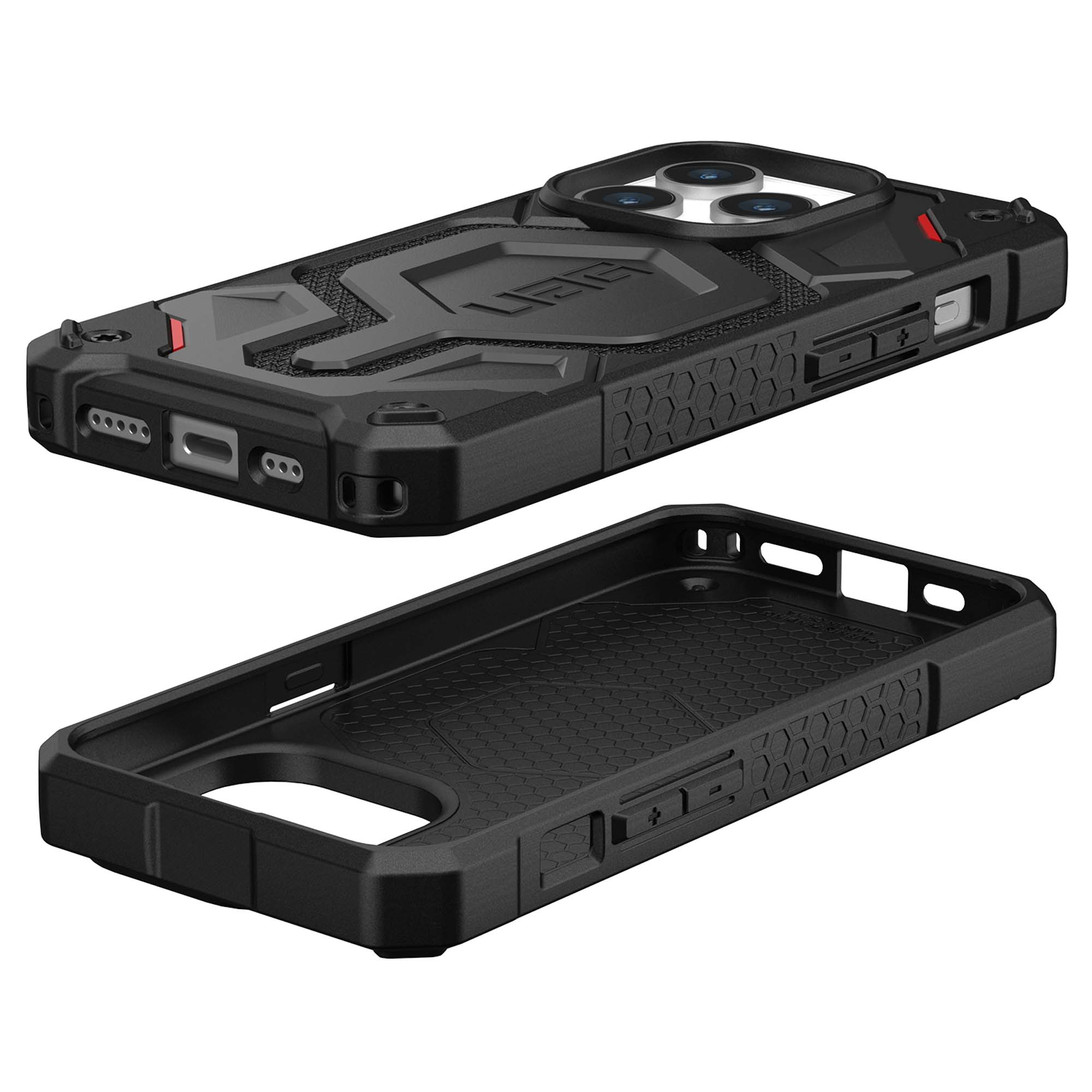 UAG Monarch Pro Backcover Apple iPhone 15 Pro - Kevlar Black - Afbeelding 8