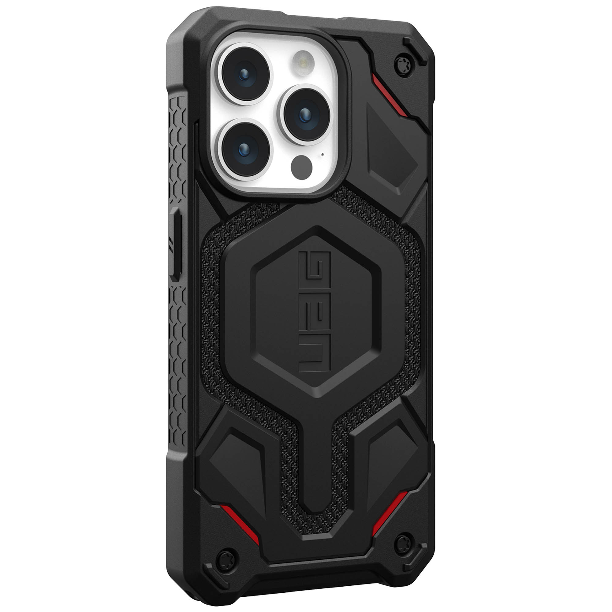 UAG Monarch Pro Backcover Apple iPhone 15 Pro - Kevlar Black - Afbeelding 4