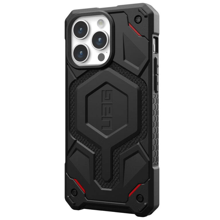 UAG Monarch Pro Backcover Apple iPhone 15 Pro Max - Kevlar Black - Afbeelding 6