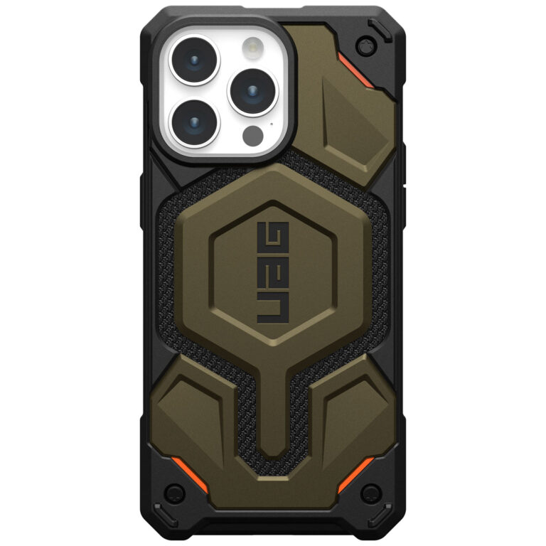 UAG Monarch Pro Backcover Apple iPhone 15 Pro Max - Kevlar Element Green - Afbeelding 9