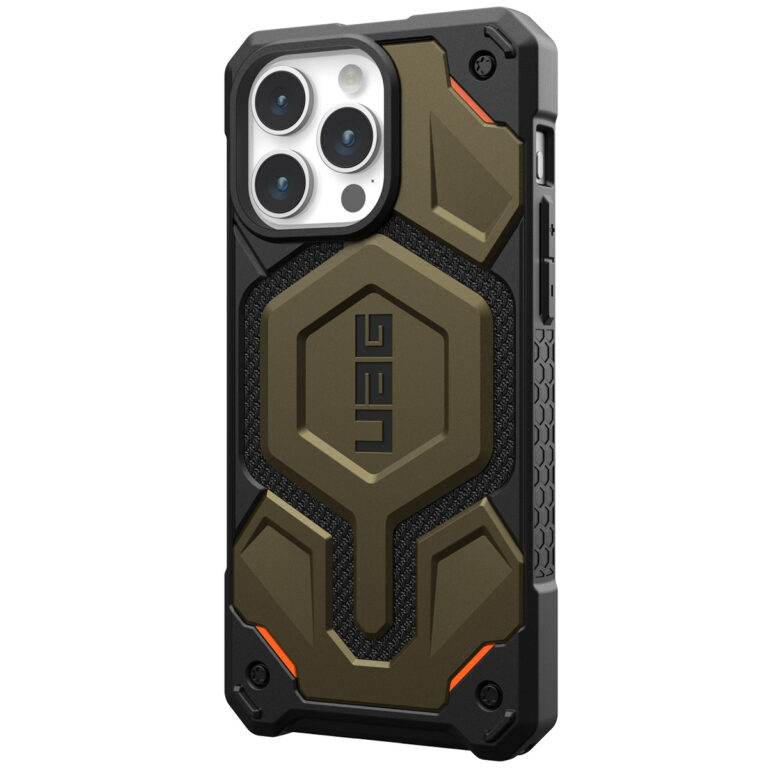 UAG Monarch Pro Backcover Apple iPhone 15 Pro Max - Kevlar Element Green - Afbeelding 5