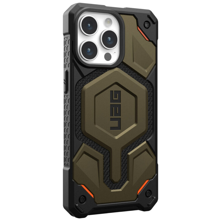UAG Monarch Pro Backcover Apple iPhone 15 Pro Max - Kevlar Element Green - Afbeelding 3
