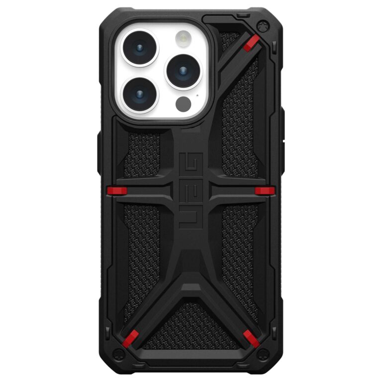 UAG Monarch Backcover Apple iPhone 15 Pro - Kevlar Black - Afbeelding 9