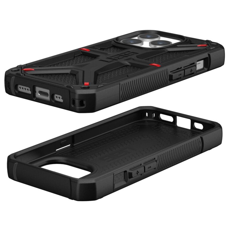 UAG Monarch Backcover Apple iPhone 15 Pro - Kevlar Black - Afbeelding 6