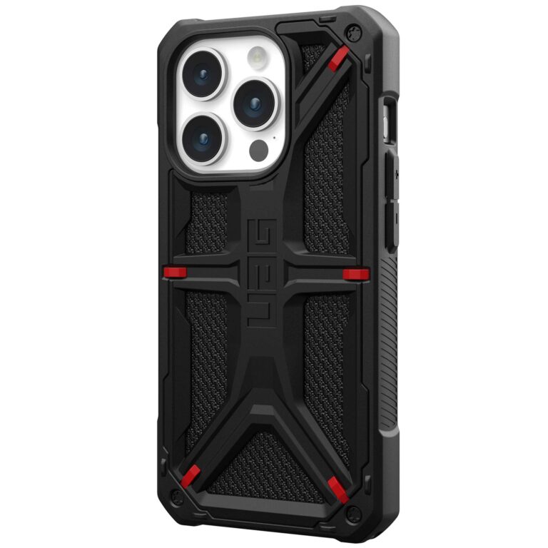 UAG Monarch Backcover Apple iPhone 15 Pro - Kevlar Black - Afbeelding 5