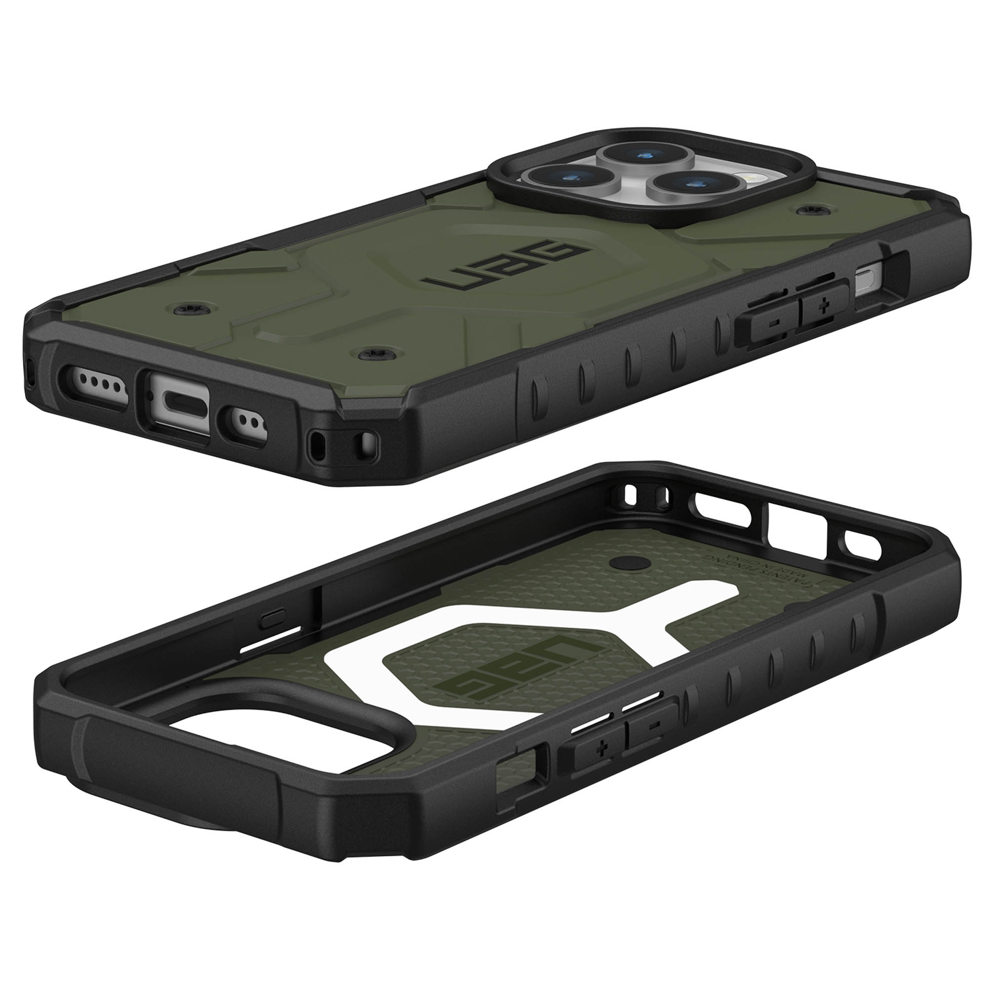 UAG Pathfinder Backcover MagSafe Apple iPhone 15 Pro - Olive Drab - Afbeelding 6