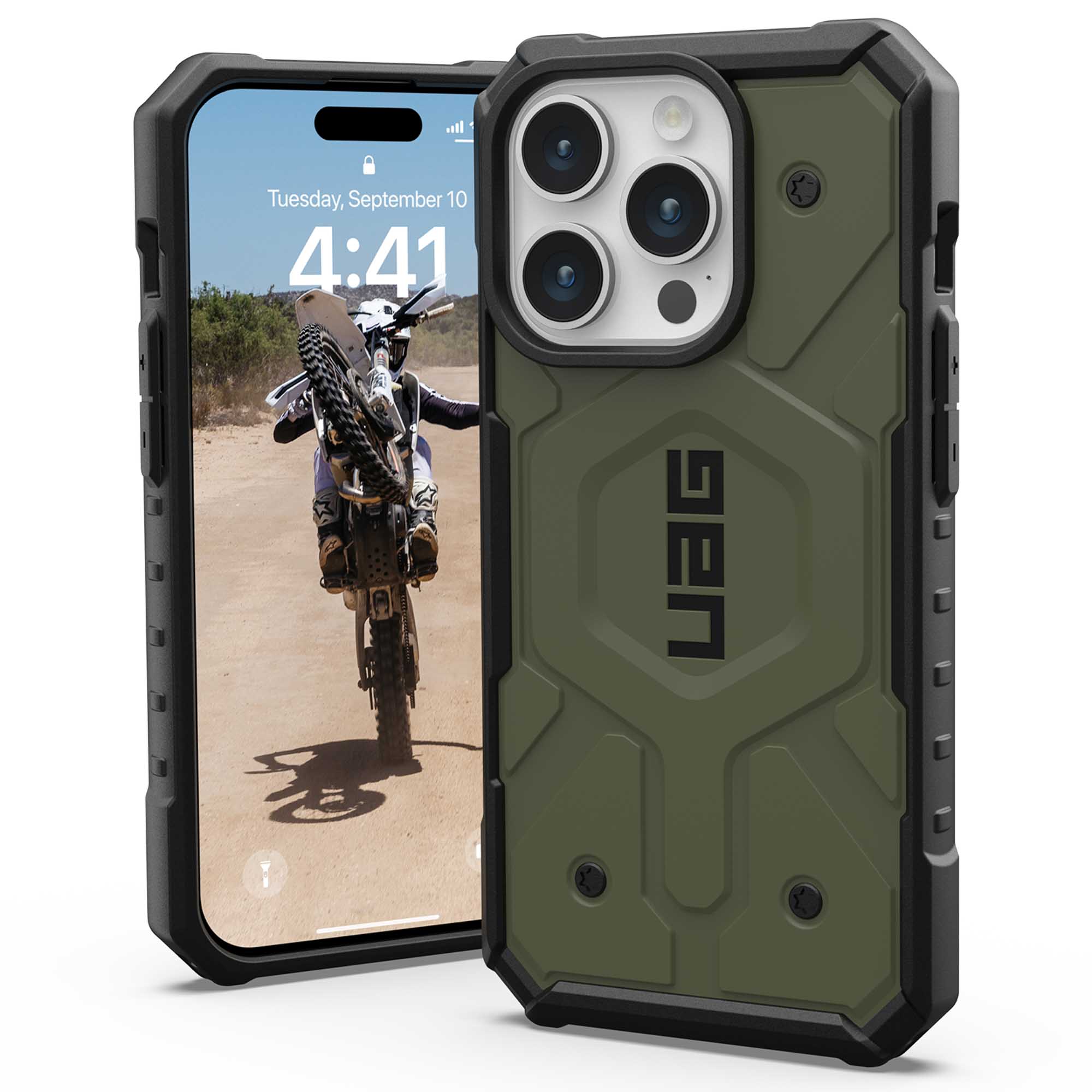 UAG Pathfinder Backcover MagSafe Apple iPhone 15 Pro – Olive Drab