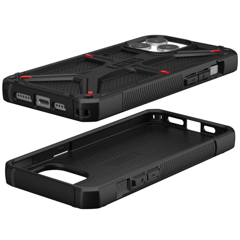 UAG Monarch Backcover Apple iPhone 15 Pro Max - Kevlar Black - Afbeelding 5