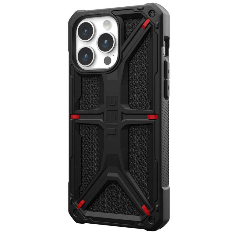 UAG Monarch Backcover Apple iPhone 15 Pro Max - Kevlar Black - Afbeelding 4