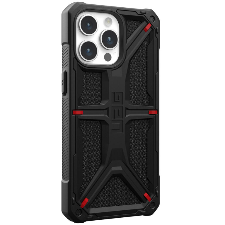 UAG Monarch Backcover Apple iPhone 15 Pro Max - Kevlar Black - Afbeelding 3