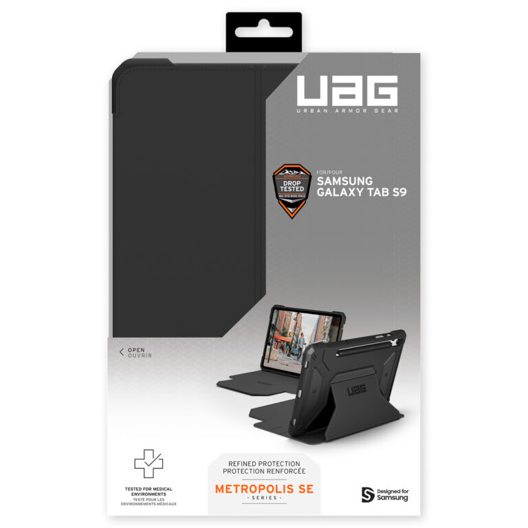 UAG Metropolis Bookcase Samsung Galaxy Tab S9 11.0 inch - Black - Afbeelding 2