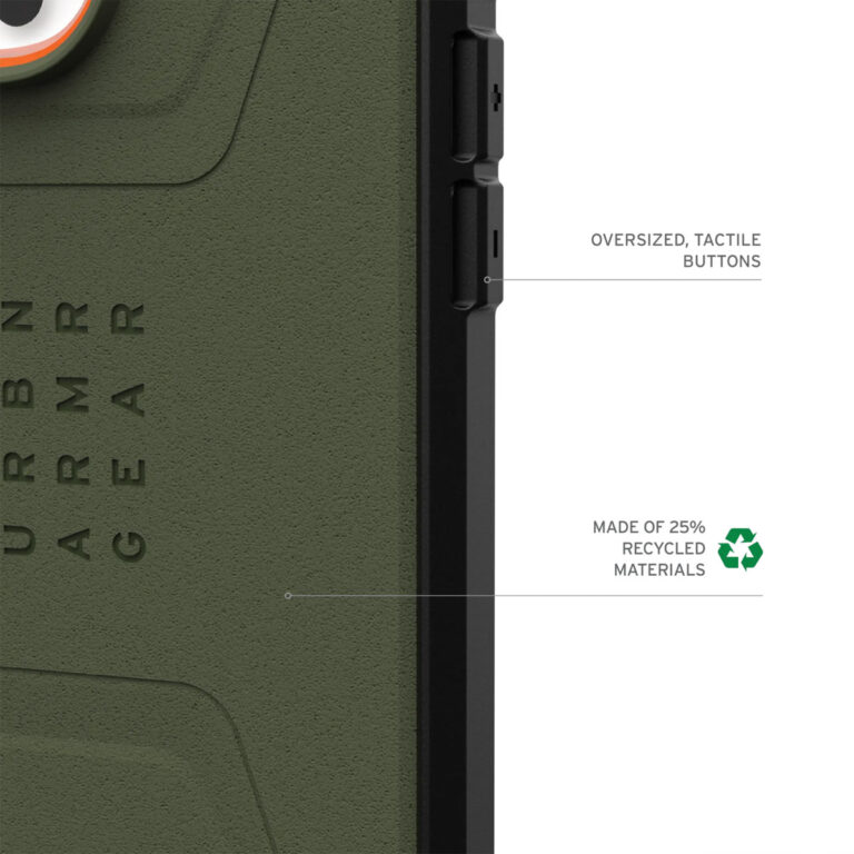 UAG Civilian Backcover MagSafe Apple iPhone 16 Pro - Olive Drab - Afbeelding 3