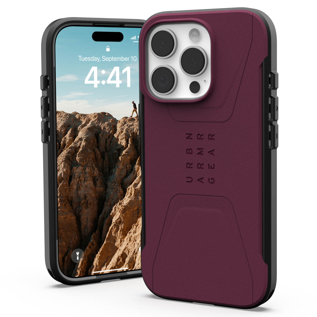 UAG Civilian Backcover MagSafe Apple iPhone 16 Pro – Bordeaux