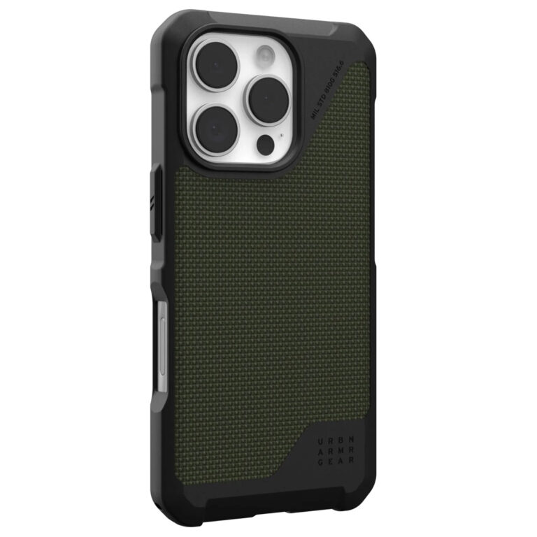 UAG Metropolis LT MagSafe Backcover Apple iPhone 16 Pro - Kevlar Olive - Afbeelding 4