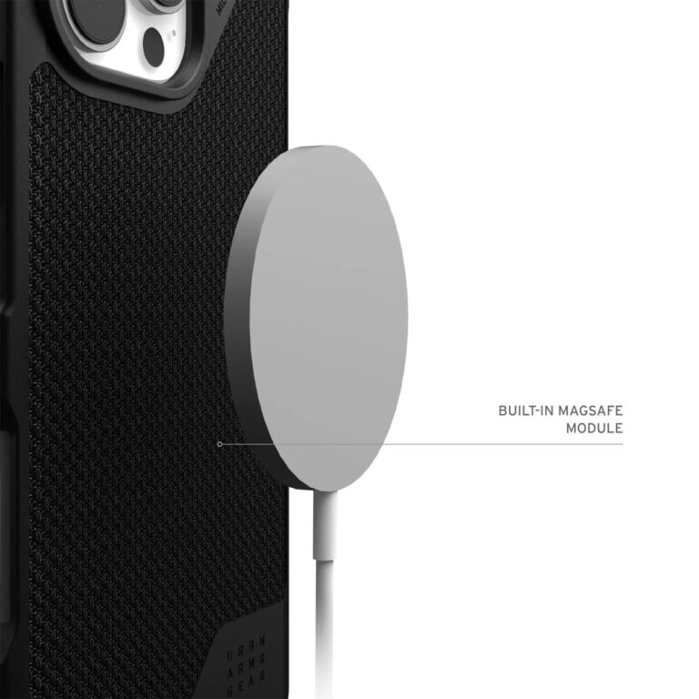 UAG Metropolis LT MagSafe Backcover Apple iPhone 16 Pro Max - Kevlar Black - Afbeelding 8