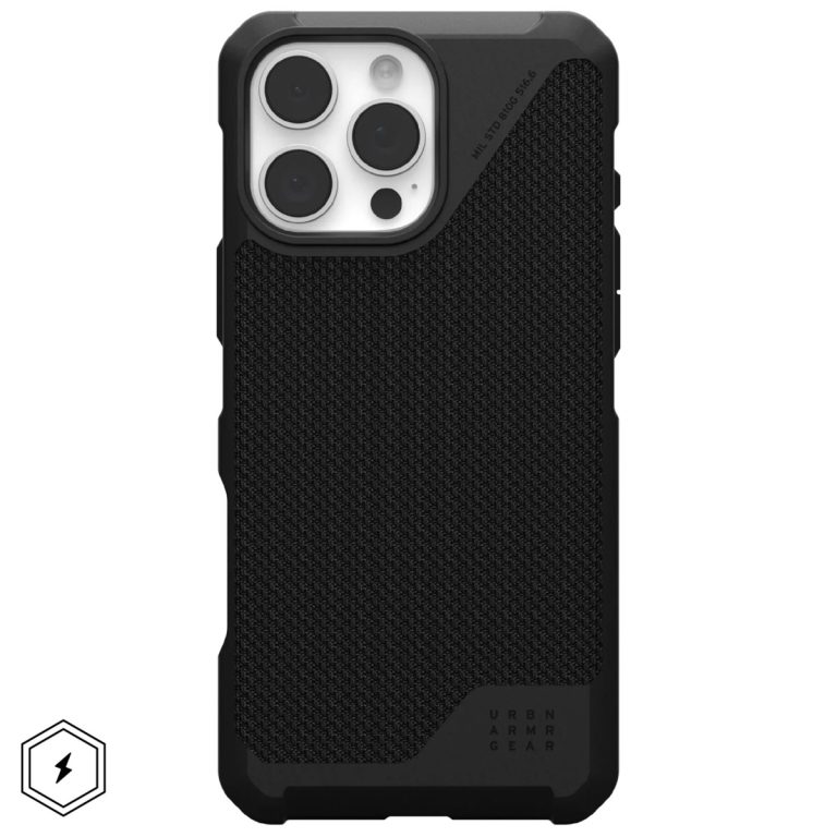 UAG Metropolis LT MagSafe Backcover Apple iPhone 16 Pro Max - Kevlar Black - Afbeelding 4
