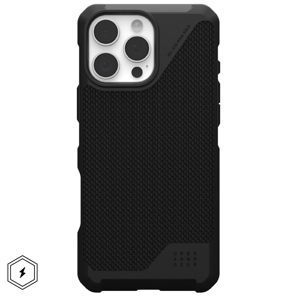 UAG Metropolis LT MagSafe Backcover Apple iPhone 16 Pro Max - Kevlar Black - Afbeelding 2
